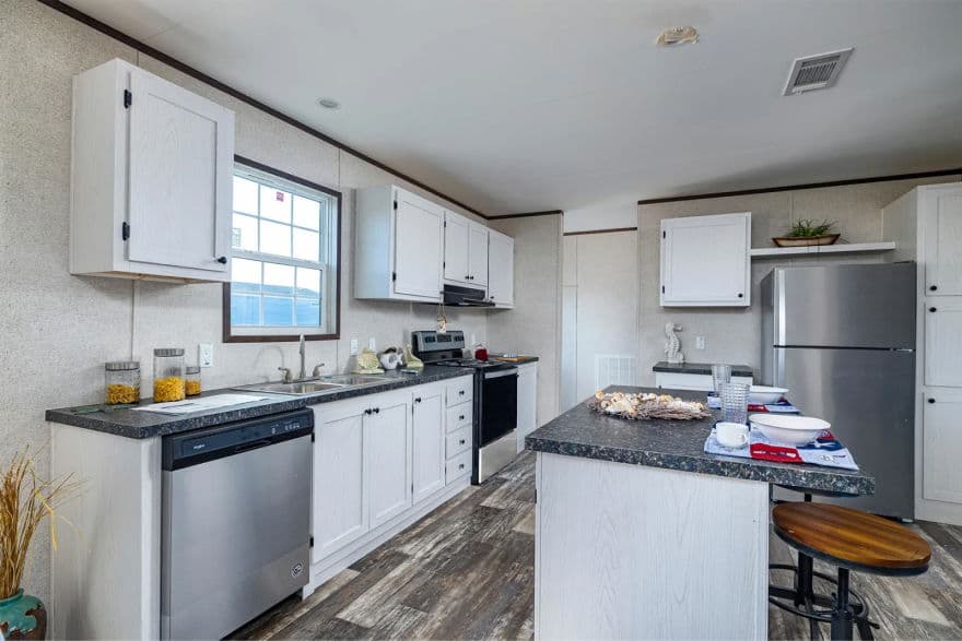 Wallboard 28 x 56 3 bed 2 bath 1,494 sq ft kitchen home features