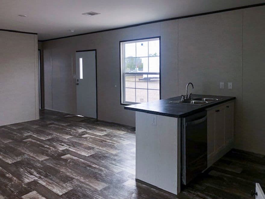Wallboard 16 x 60 2 bed 2 bath 910 sq ft kitchen home features
